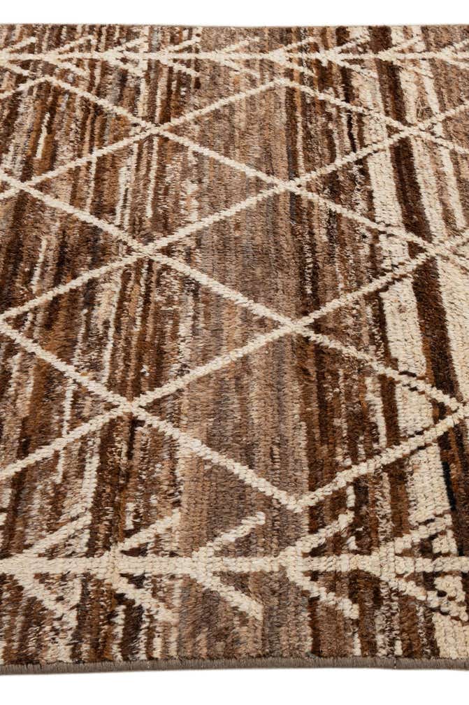 5' 4 x 8' 3 Hand Knotted Moroccan Wool Rug
