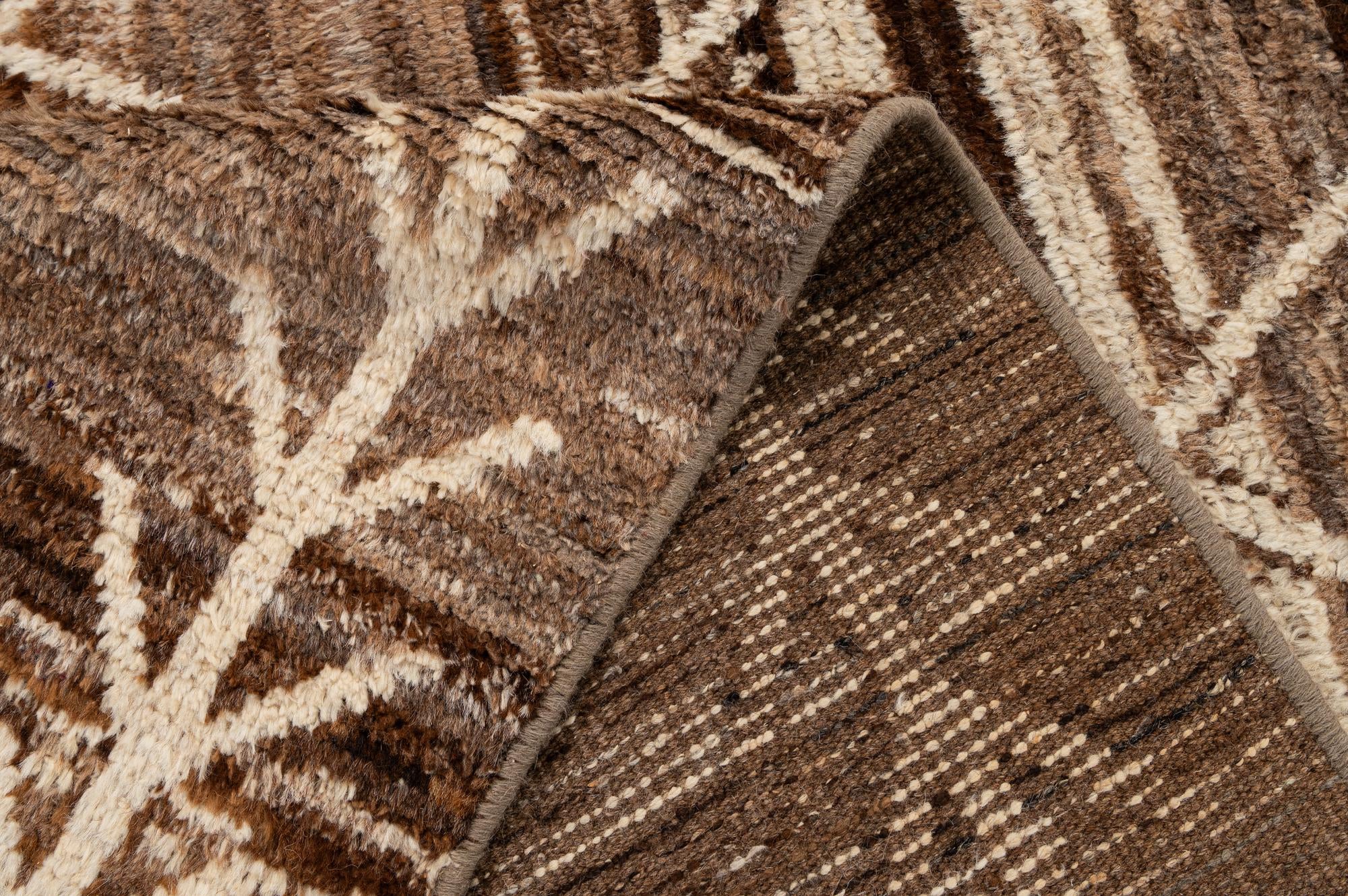 5' 4 x 8' 3 Hand Knotted Moroccan Wool Rug