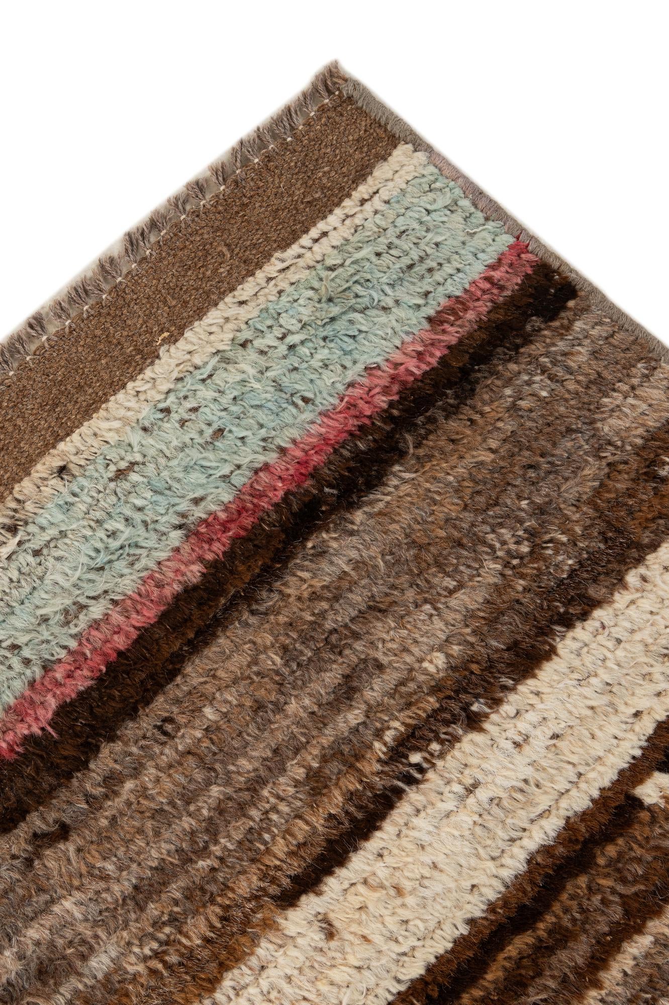 5' 4 x 8' 3 Hand Knotted Moroccan Wool Rug