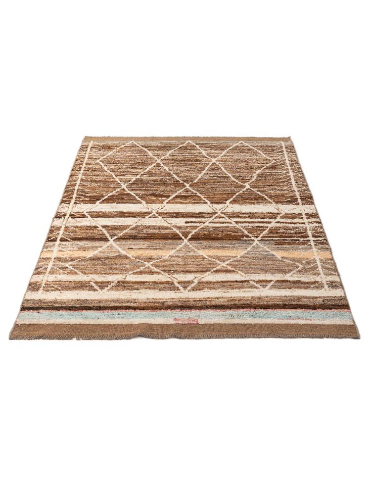 Detail image of 5' 5 x 8' Hand Knotted Moroccan Wool Rug