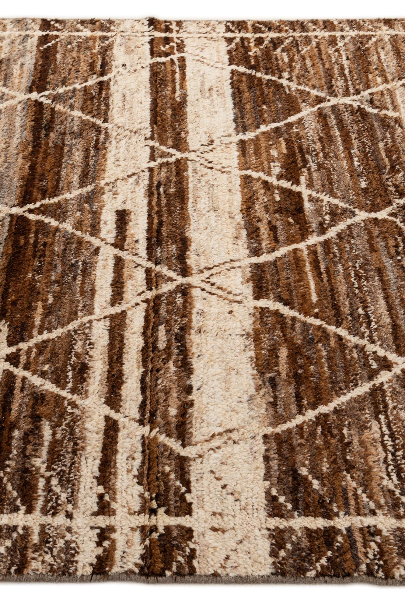 5' 5 x 8' Hand Knotted Moroccan Wool Rug