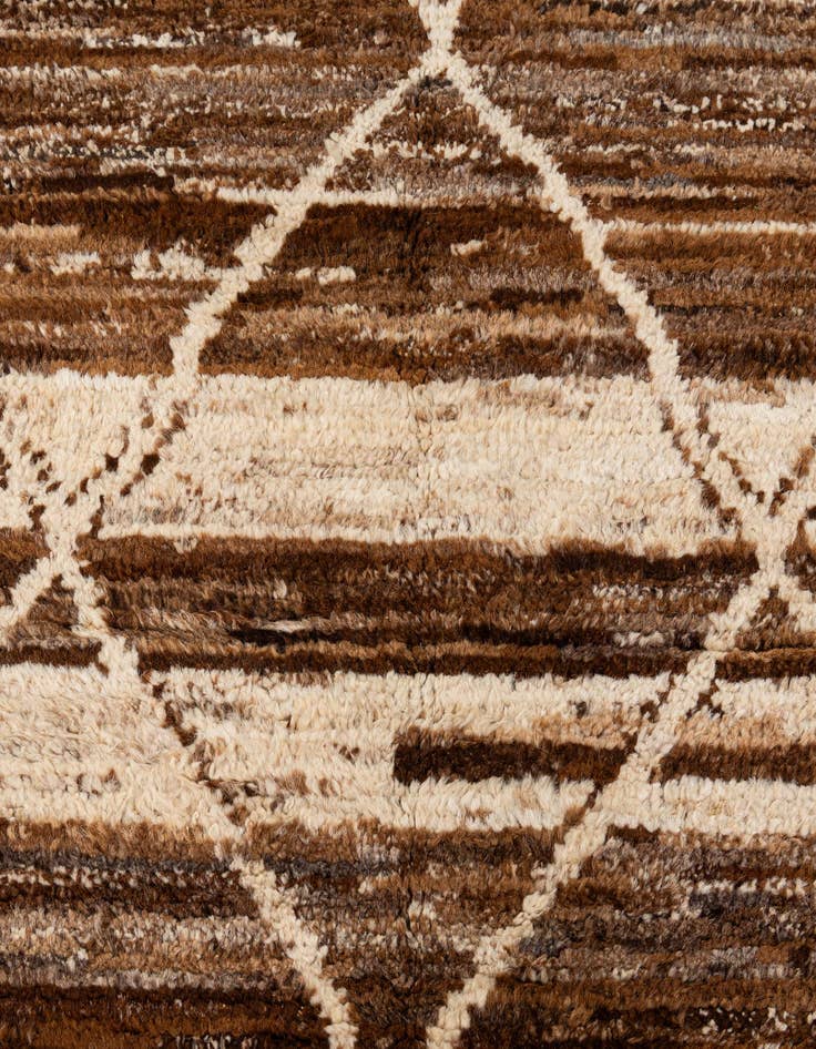 Detail image of 5' 5 x 8'  Hand Knotted Moroccan Wool Rug