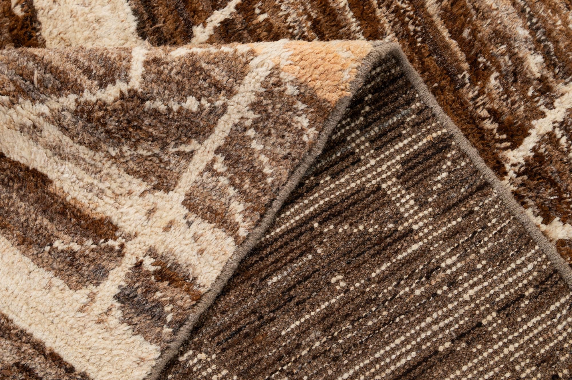 5' 5 x 8' Hand Knotted Moroccan Wool Rug