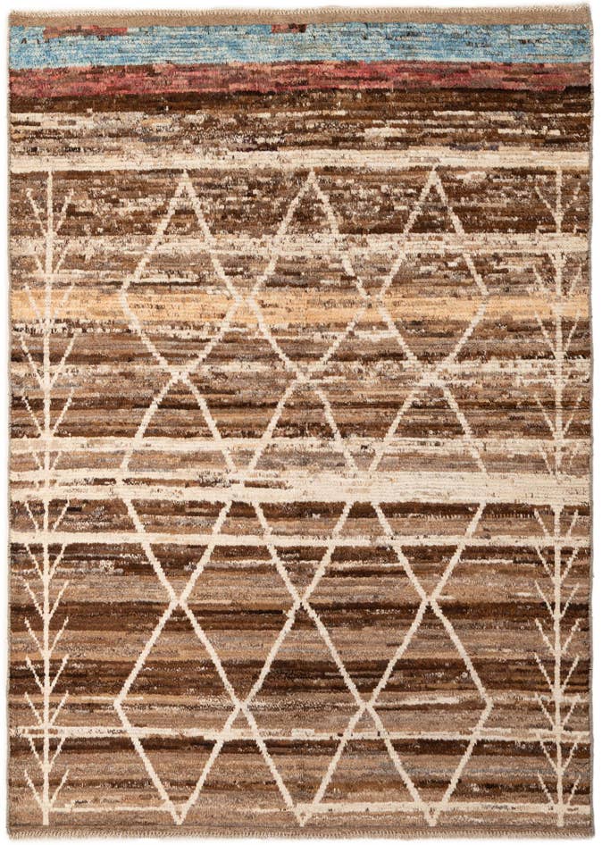 Detail image of 5' 7 x 7' 10 Hand Knotted Moroccan Wool Rug