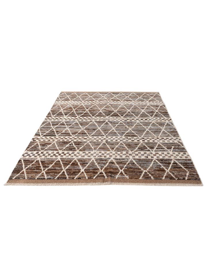 Detail image of 5' 7 x 7' 11 Hand Knotted Moroccan Wool Rug