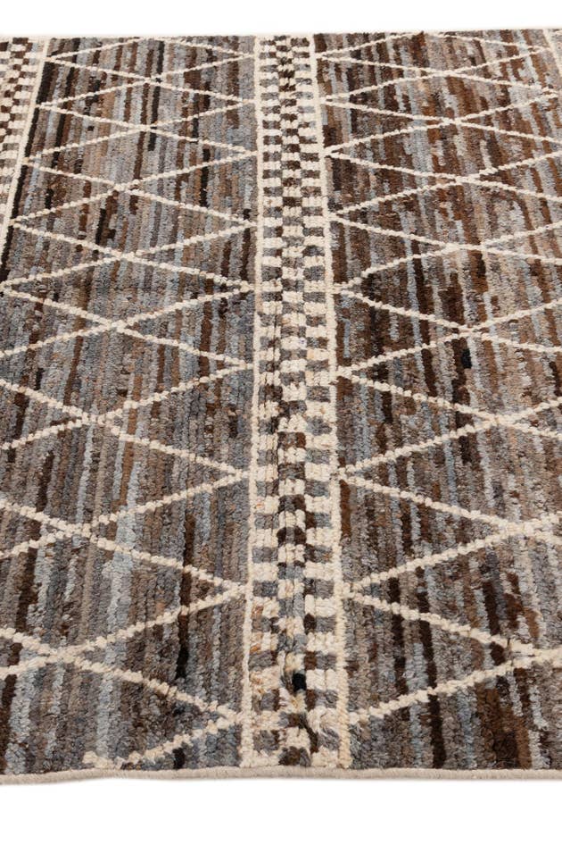 Detail image of 5' 7 x 7' 11 Hand Knotted Moroccan Wool Rug
