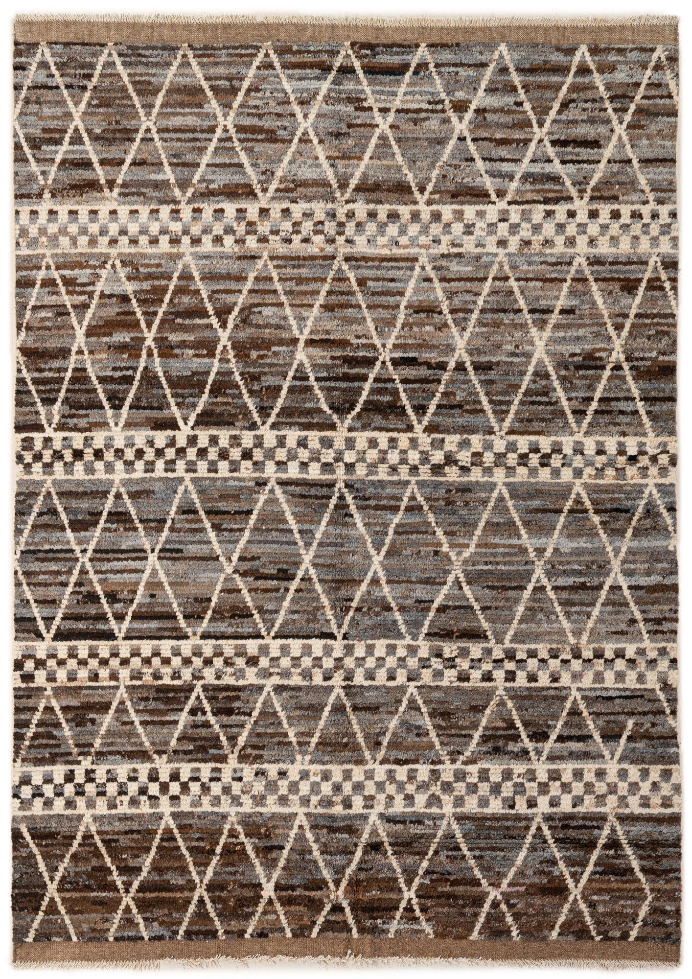 5' 7 x 7' 11 Hand Knotted Moroccan Wool Rug