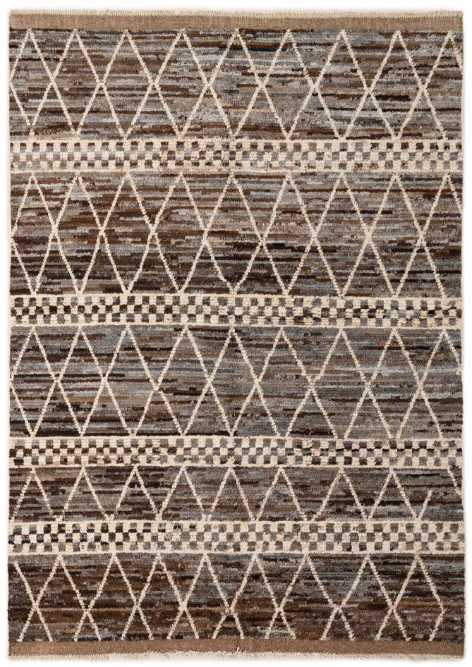 Detail image of 5' 7 x 7' 11 Hand Knotted Moroccan Wool Rug