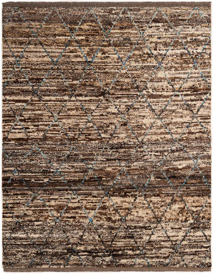 Detail image of 5' 10 x 7' 9 Hand Knotted Moroccan Wool Rug