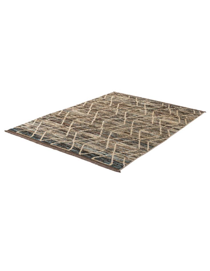 Detail image of 5' 8 x 7' 9  Hand Knotted Moroccan Wool Rug