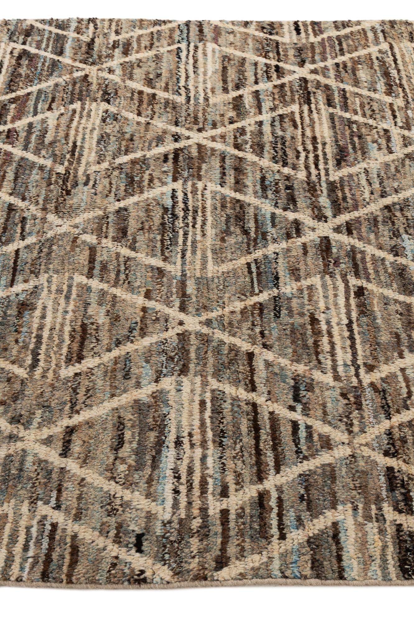 5' 8 x 7' 9 Hand Knotted Moroccan Wool Rug