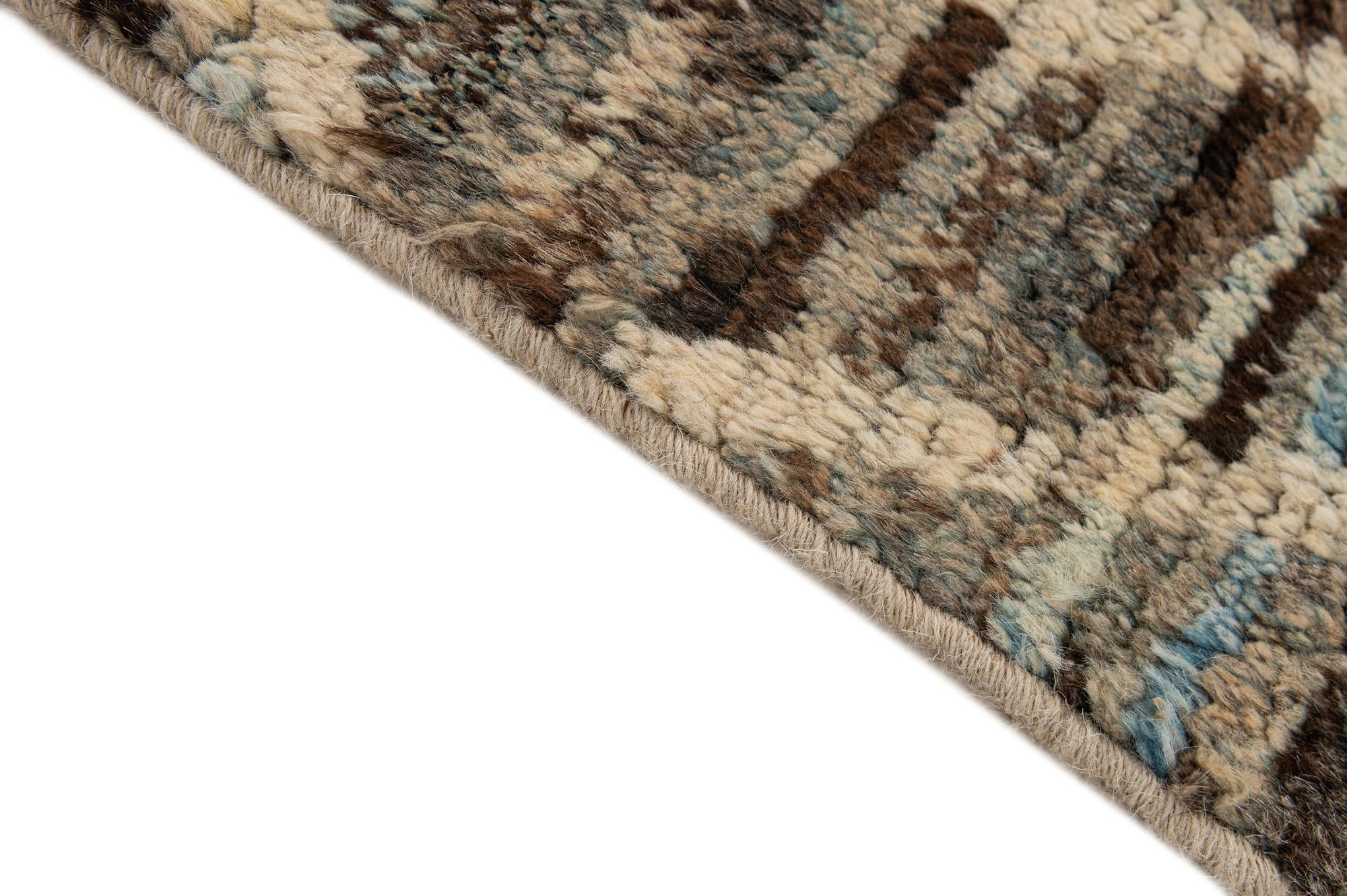 5' 8 x 7' 9 Hand Knotted Moroccan Wool Rug