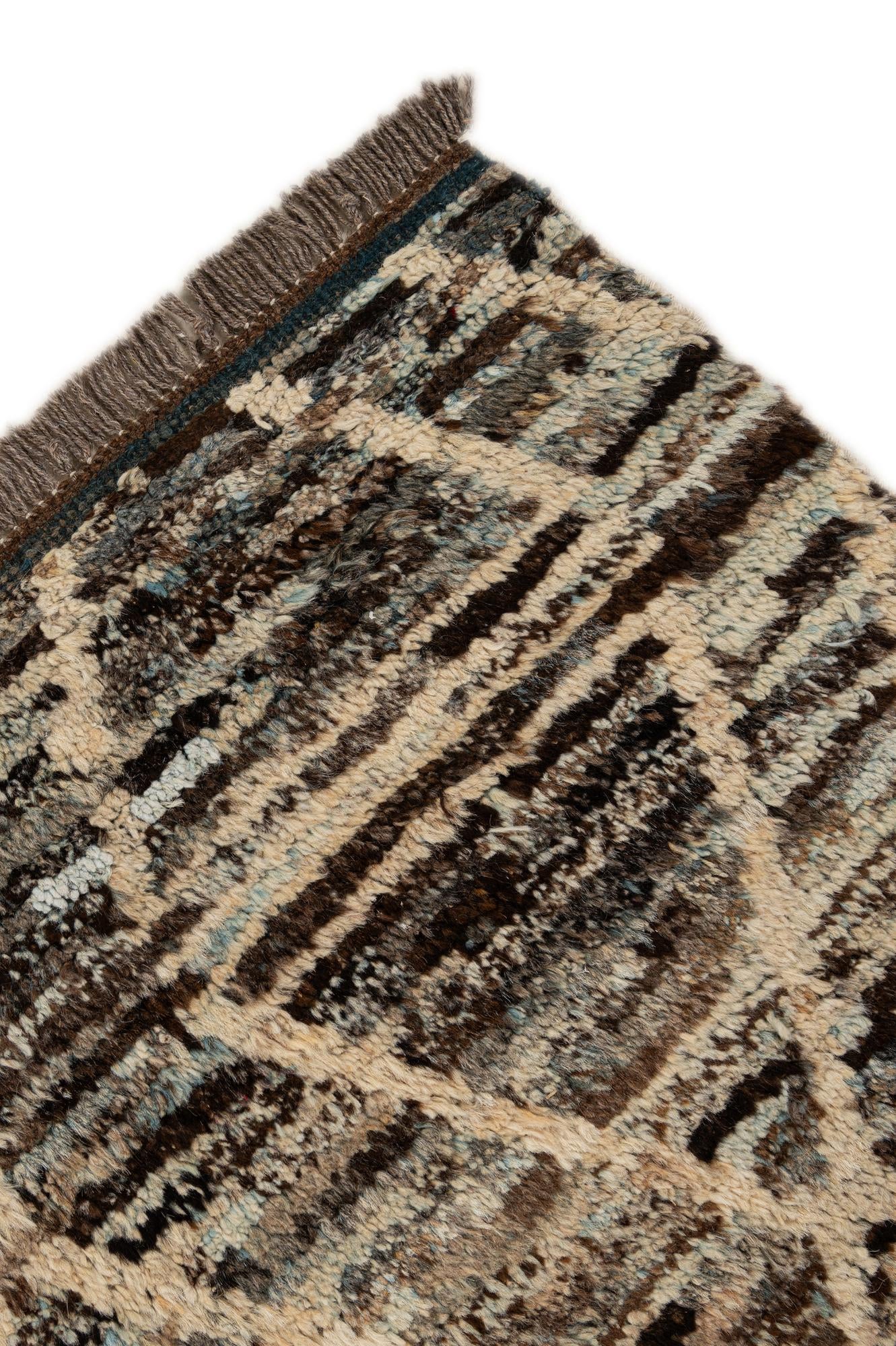 5' 8 x 7' 9 Hand Knotted Moroccan Wool Rug