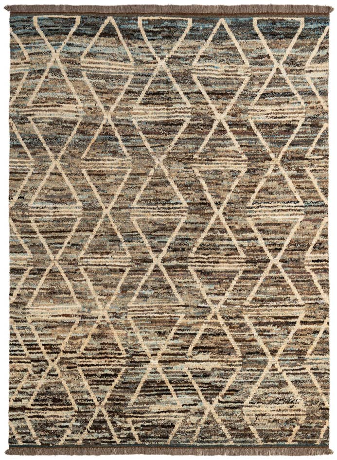 Detail image of 5' 8 x 7' 9 Hand Knotted Moroccan Wool Rug