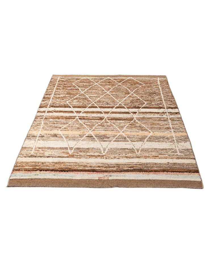 Detail image of 5' 8 x 8' 3  Hand Knotted Moroccan Wool Rug