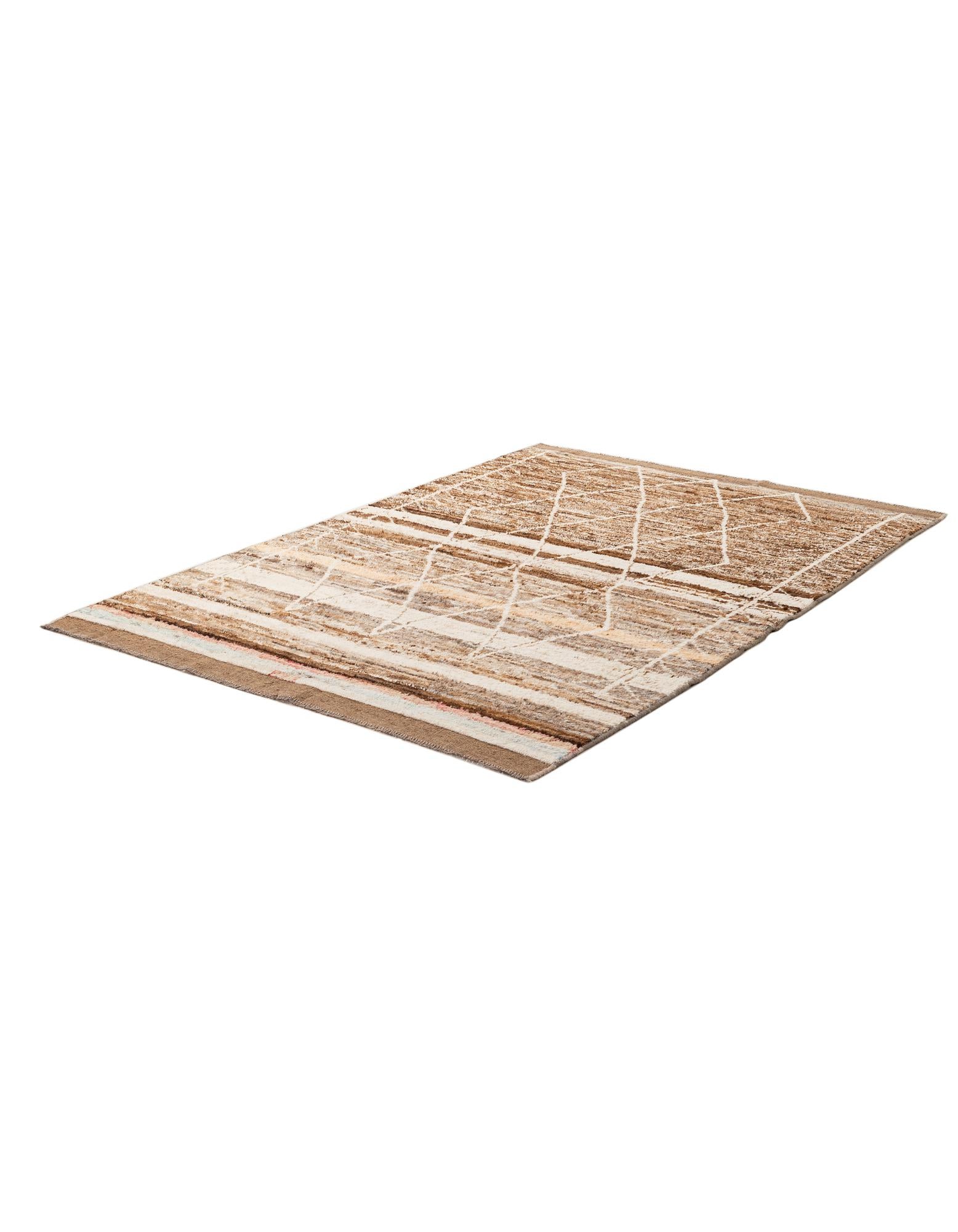 5' 8 x 8' 3 Hand Knotted Moroccan Wool Rug