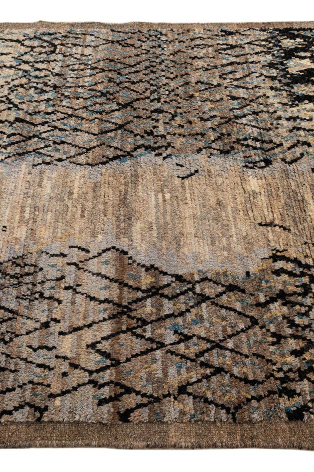 Detail image of 5' 11 x 7' 11 Hand Knotted Moroccan Wool Rug