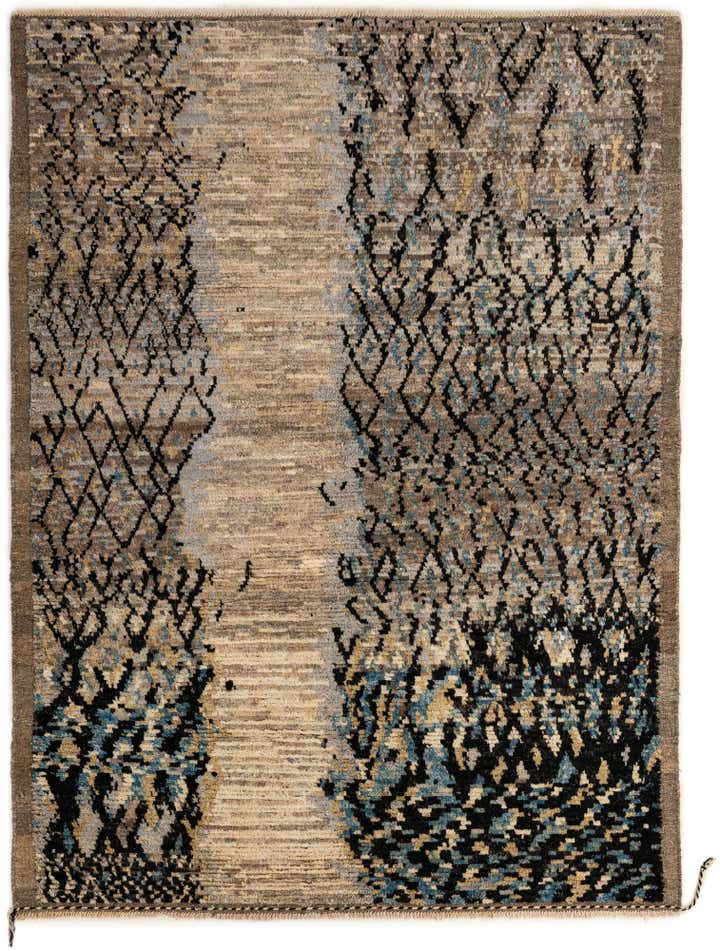 5' 11 x 7' 11 Hand Knotted Moroccan Wool Rug