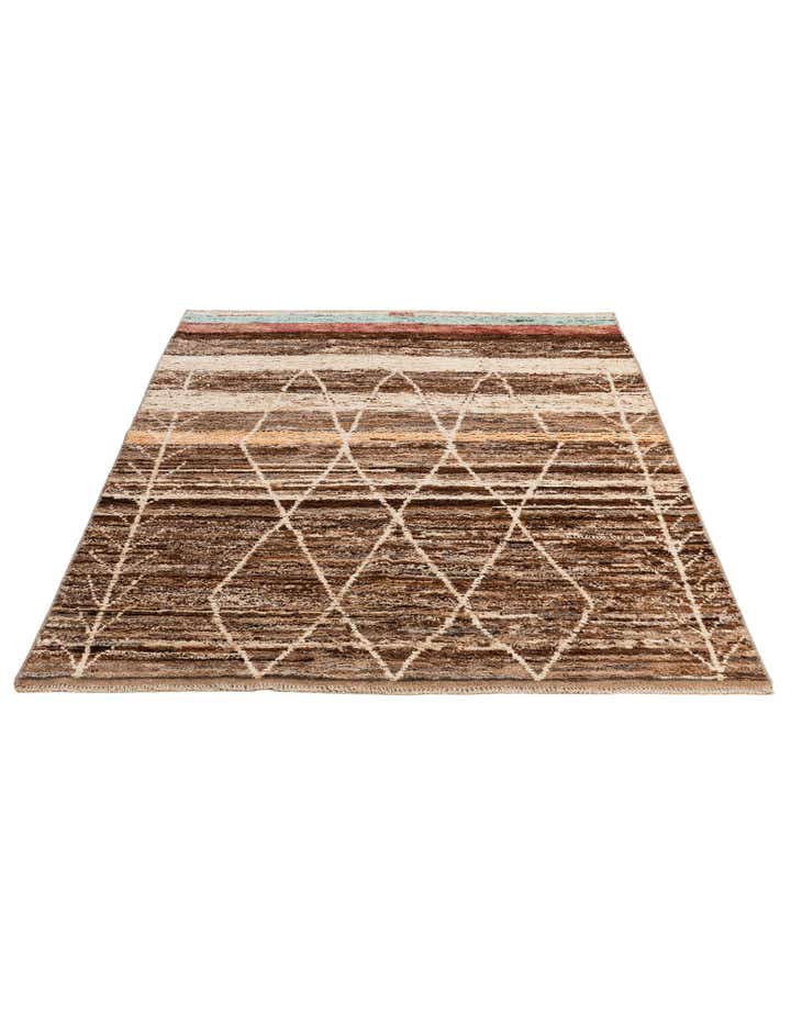 5' 8 x 7' 10 Hand Knotted Moroccan Wool Rug