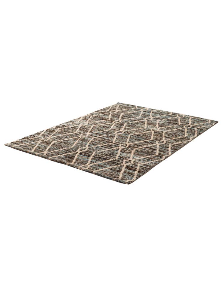 Detail image of 5' 8 x 7' 10 Hand Knotted Moroccan Wool Rug