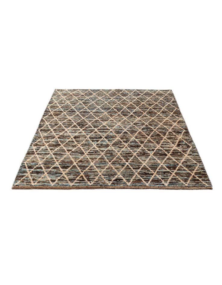 Detail image of 5' 8 x 8' Hand Knotted Moroccan Wool Rug