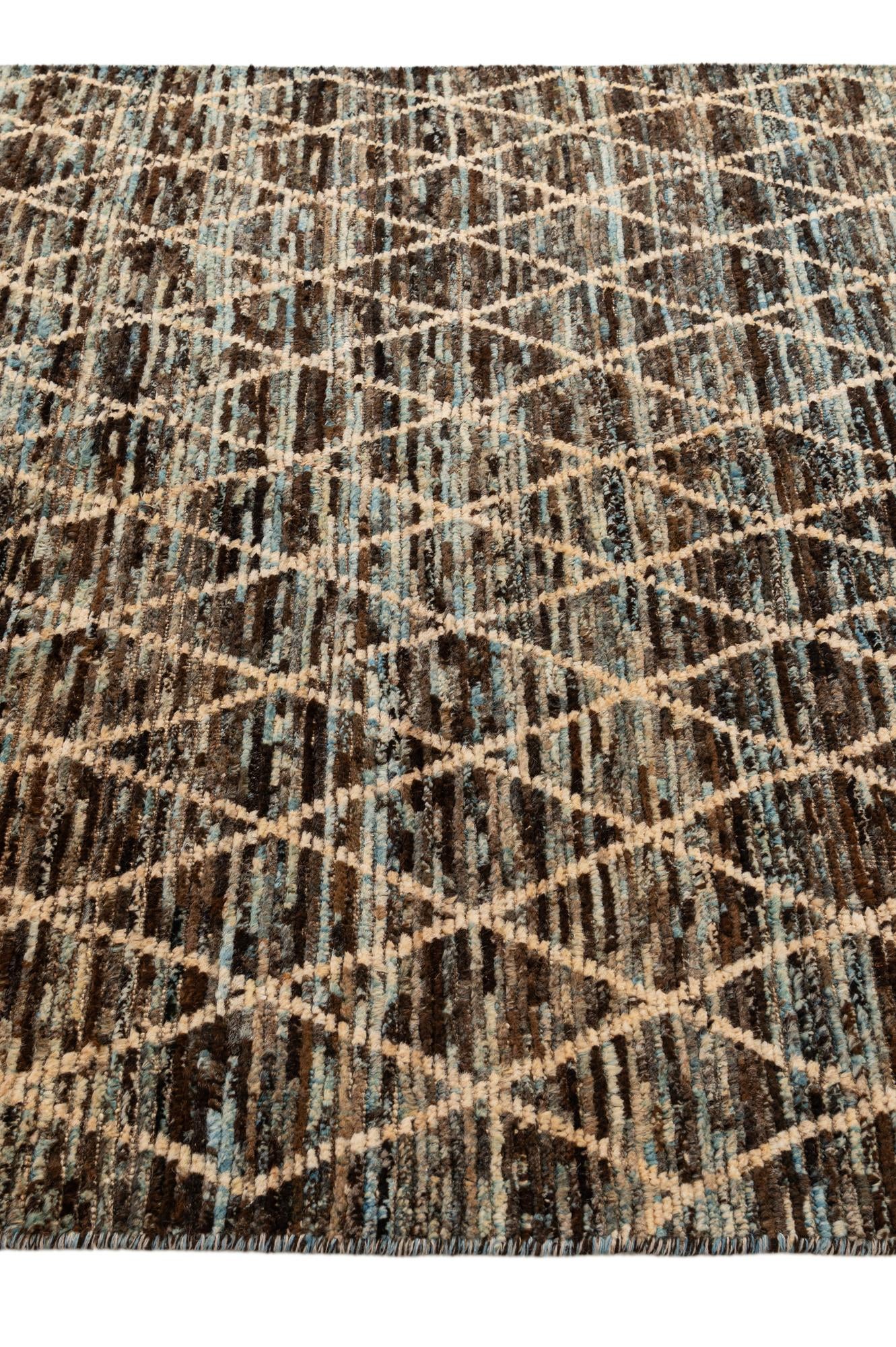 5' 8 x 8' Hand Knotted Moroccan Wool Rug