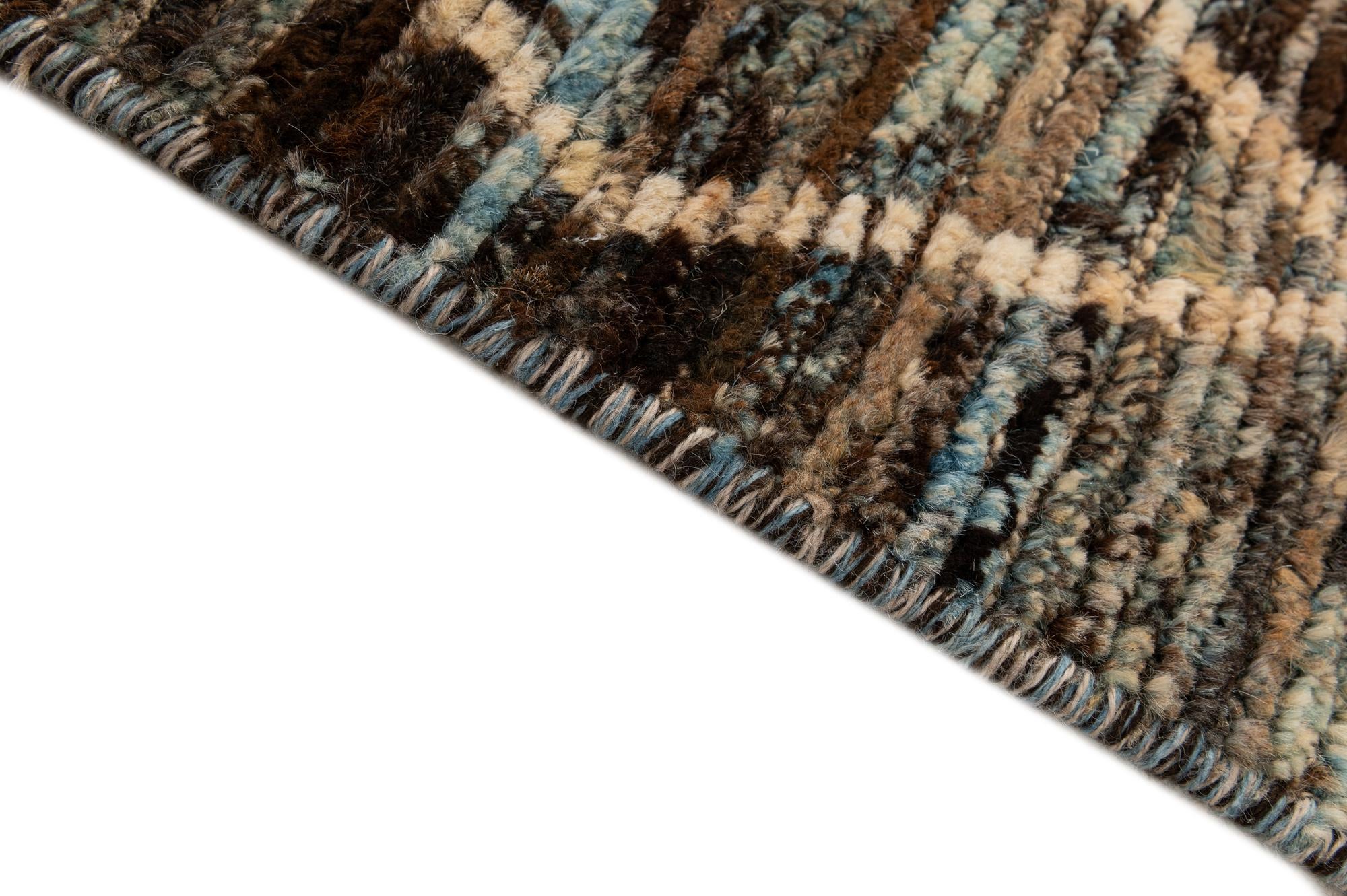5' 8 x 8' Hand Knotted Moroccan Wool Rug