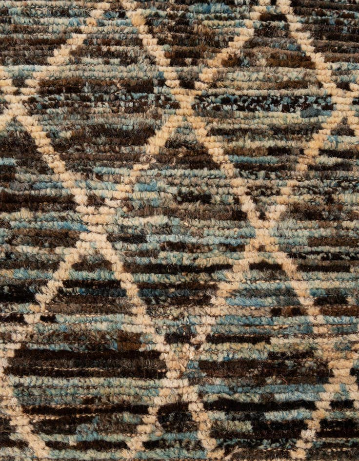 Detail image of 5' 8 x 8'  Hand Knotted Moroccan Wool Rug
