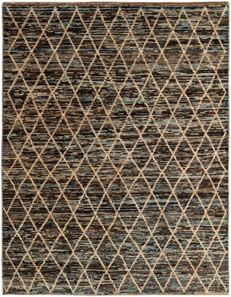 Detail image of 5' 8 x 8' Hand Knotted Moroccan Wool Rug