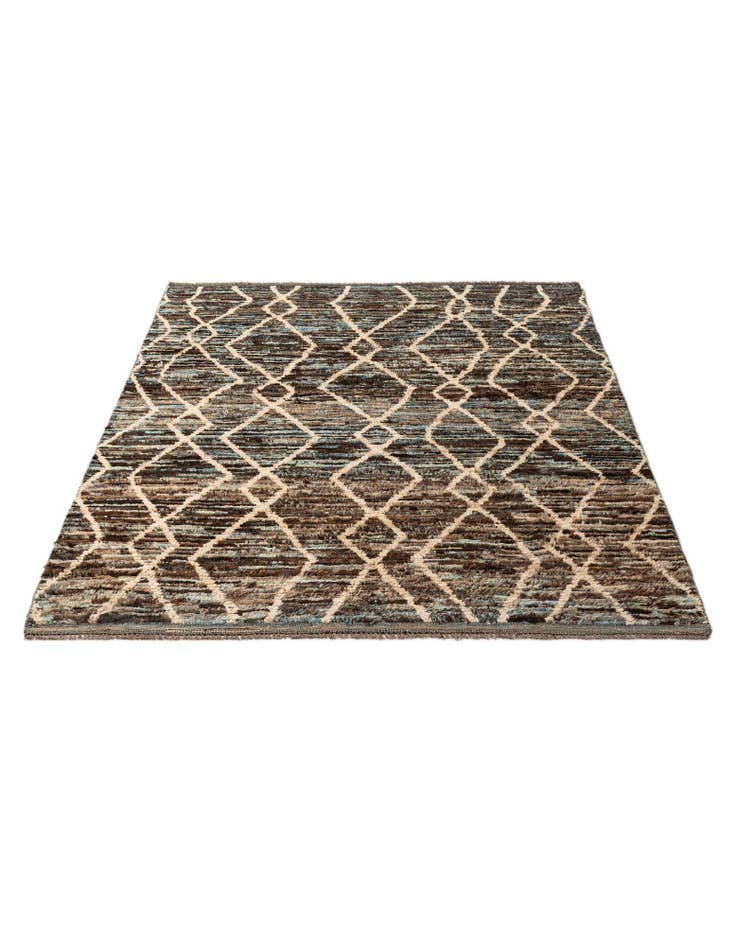 Detail image of 5' 9 x 7' 10 Hand Knotted Moroccan Wool Rug