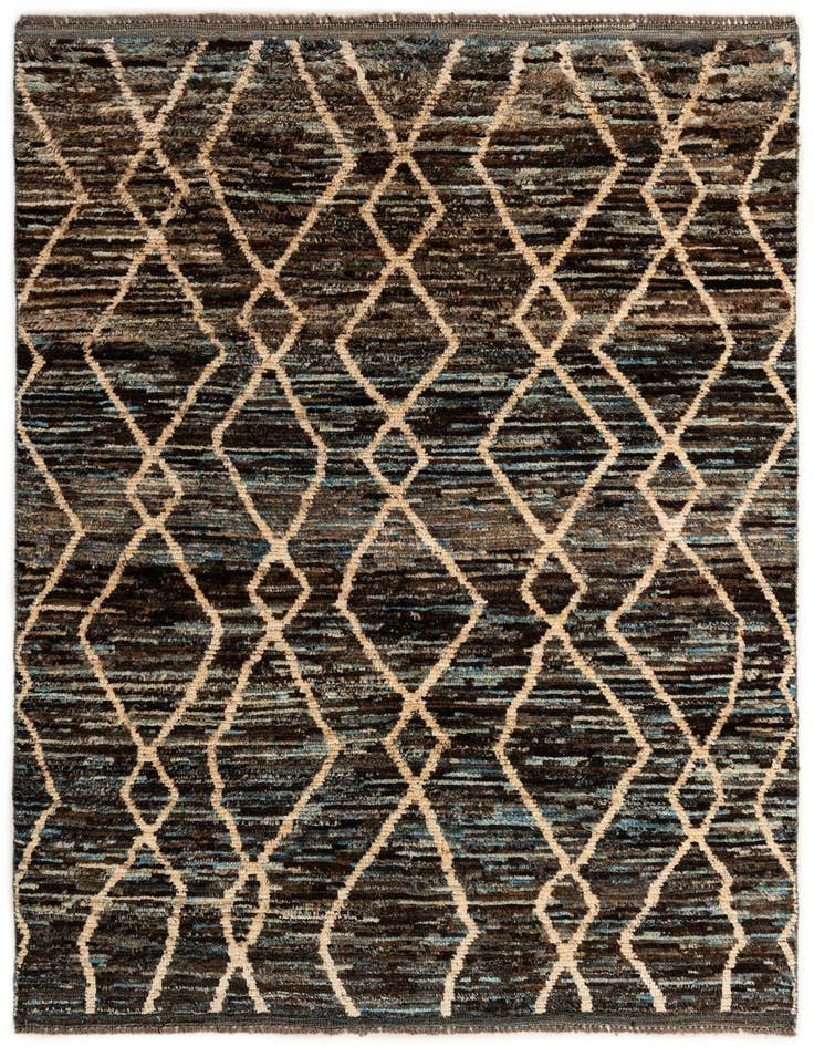 Detail image of 5' 9 x 7' 10 Hand Knotted Moroccan Wool Rug