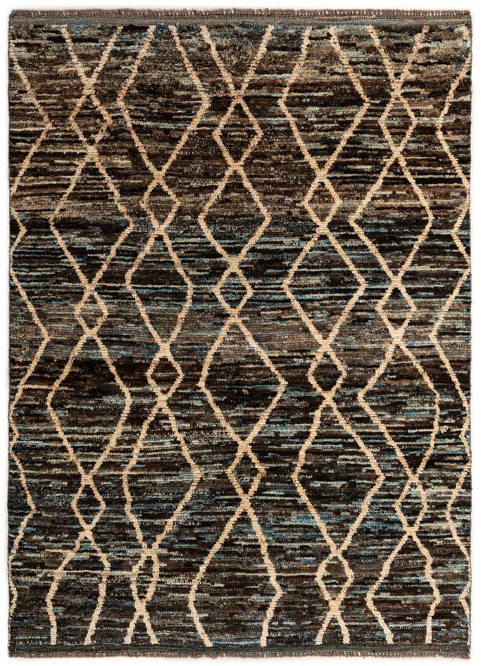 Detail image of 5' 9 x 7' 10 Hand Knotted Moroccan Wool Rug