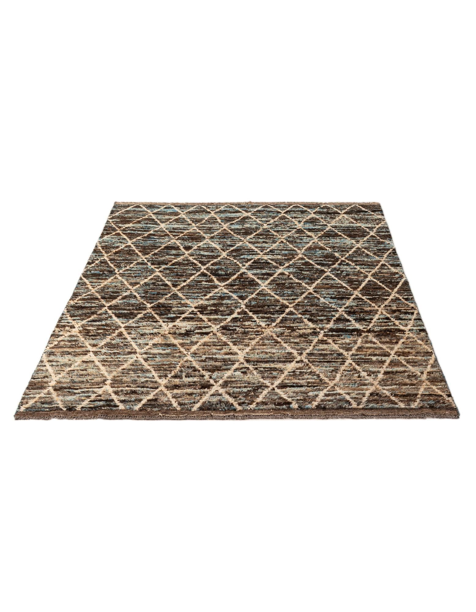 5' 9 x 8' Hand Knotted Moroccan Wool Rug