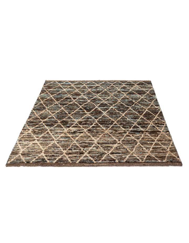 5' 9 x 8' Hand Knotted Moroccan Wool Rug