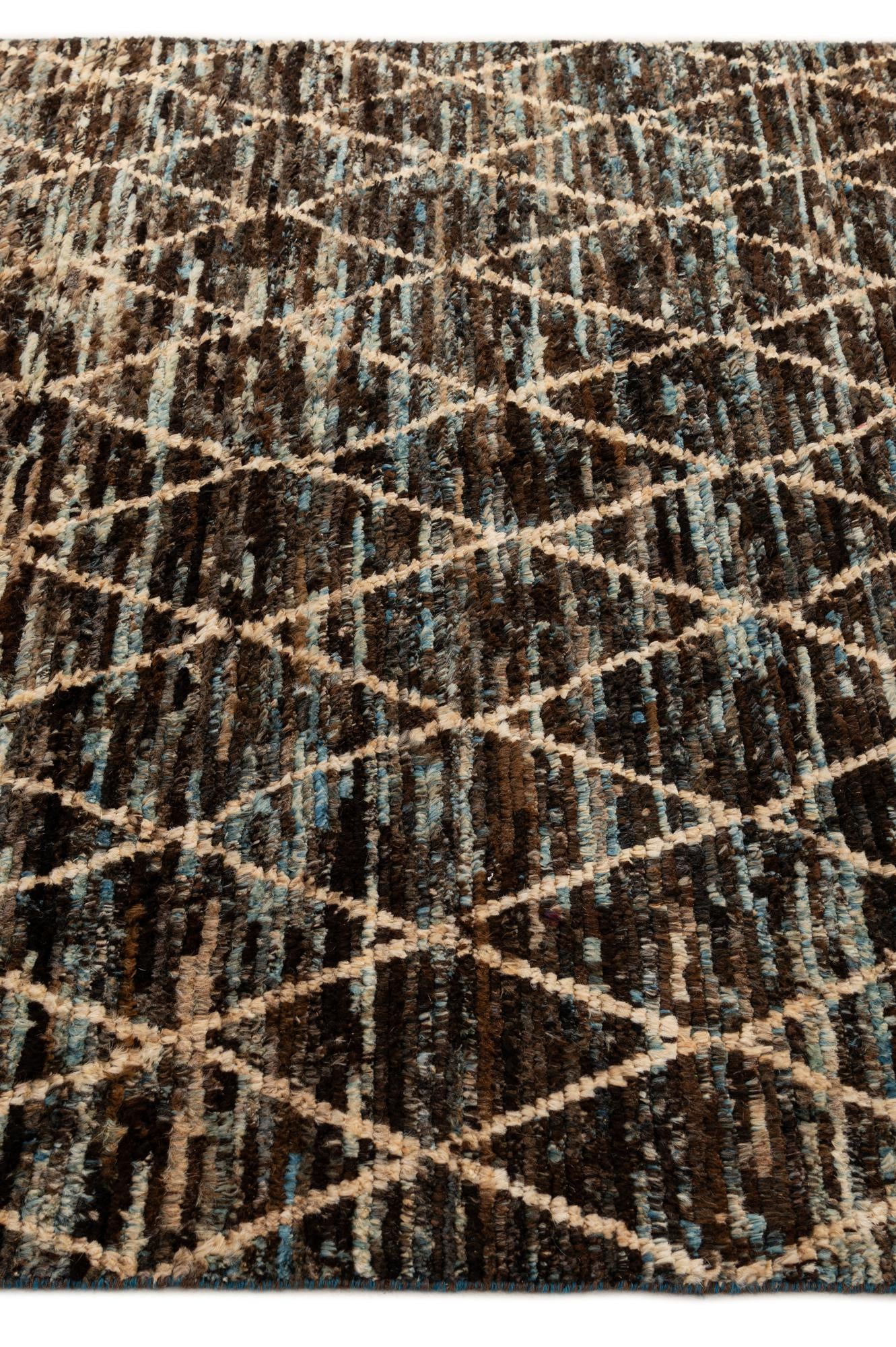 5' 9 x 8' Hand Knotted Moroccan Wool Rug