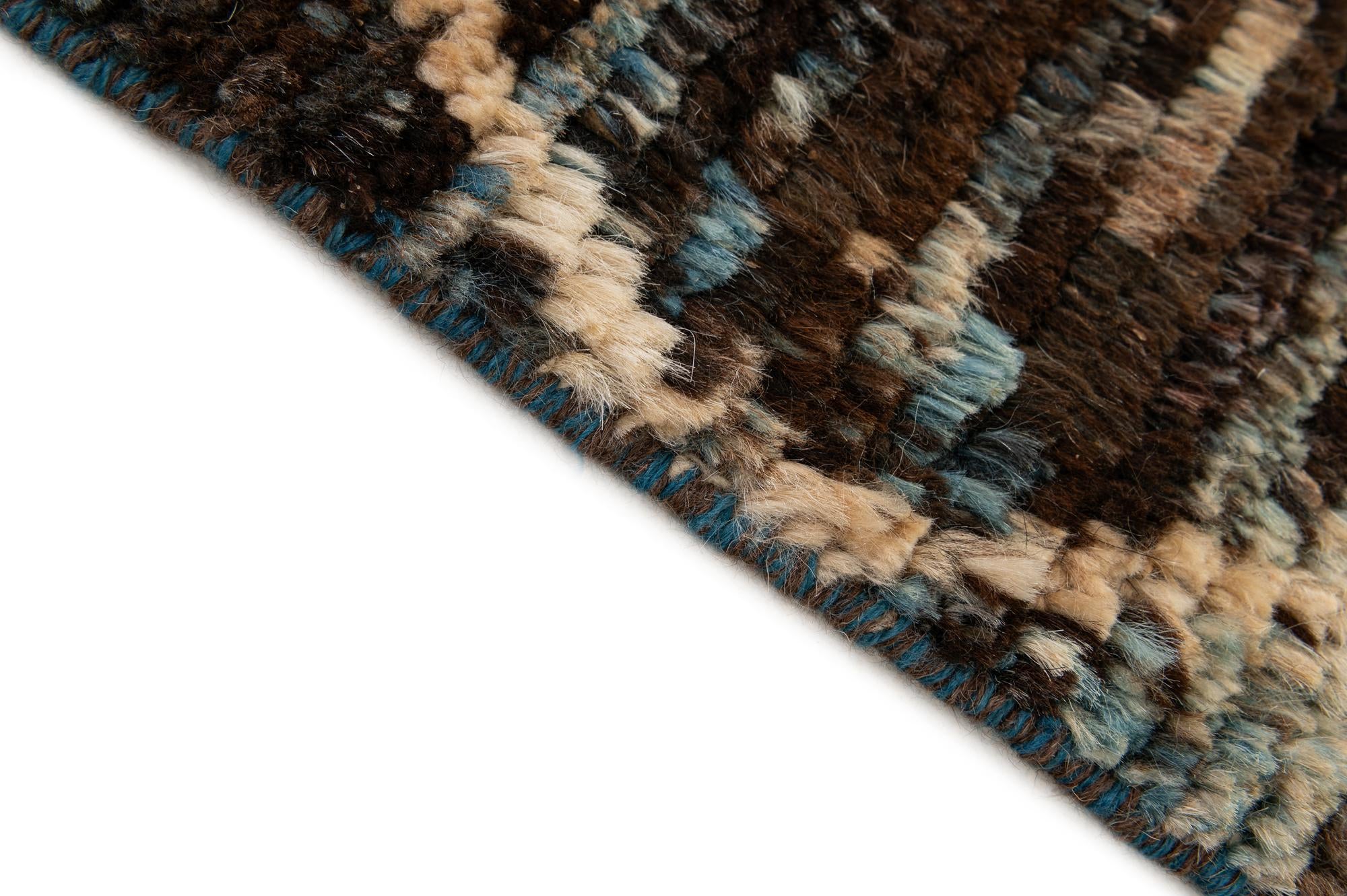 5' 9 x 8' Hand Knotted Moroccan Wool Rug