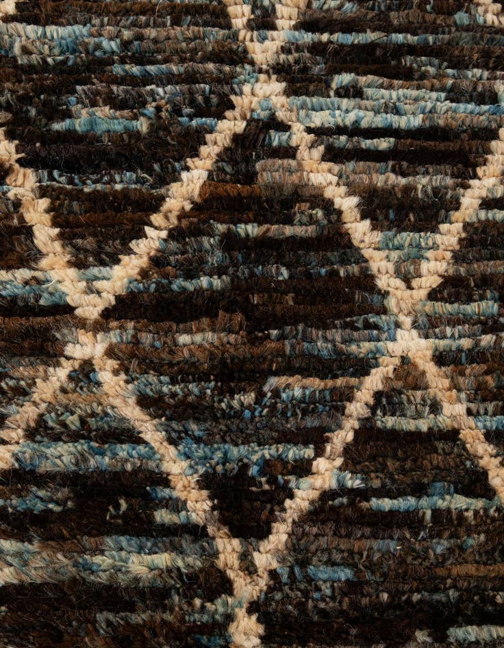 Detail image of 5' 9 x 8'  Hand Knotted Moroccan Wool Rug