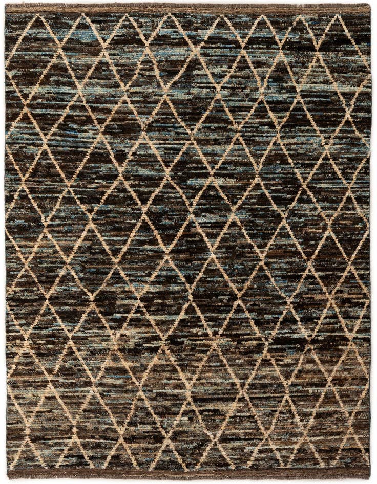 Detail image of 5' 9 x 8' Hand Knotted Moroccan Wool Rug