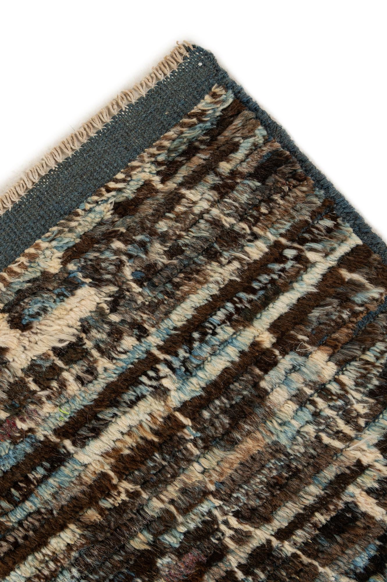 6' x 9' 3 Hand Knotted Moroccan Wool Rug