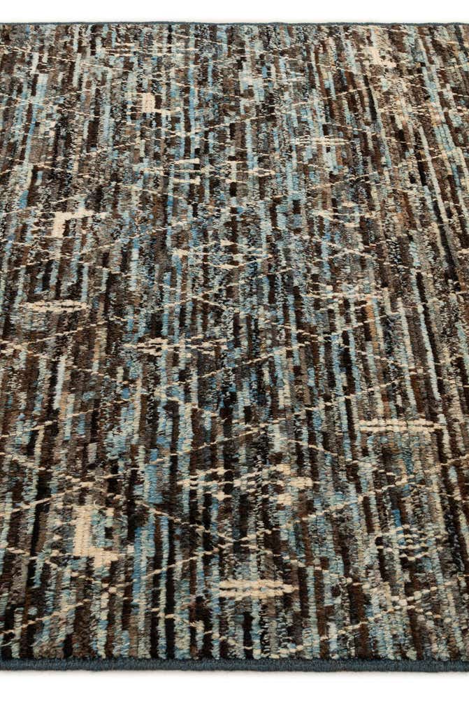 6' x 9' 3 Hand Knotted Moroccan Wool Rug