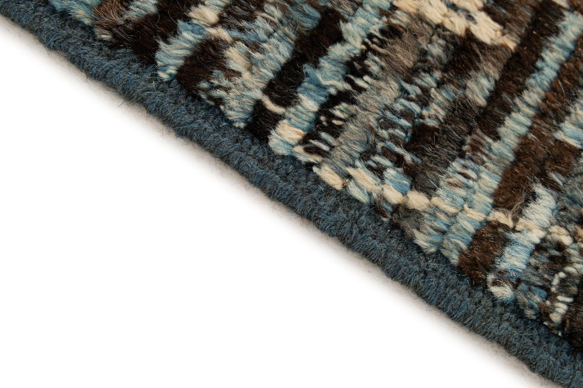 6' x 9' 3 Hand Knotted Moroccan Wool Rug