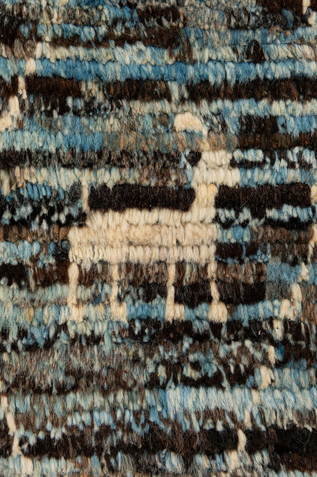 6' x 9' 3 Hand Knotted Moroccan Wool Rug