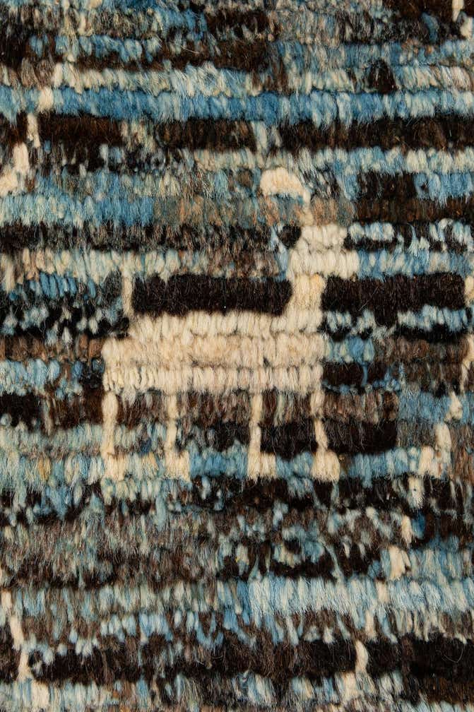 6' x 9' 3 Hand Knotted Moroccan Wool Rug