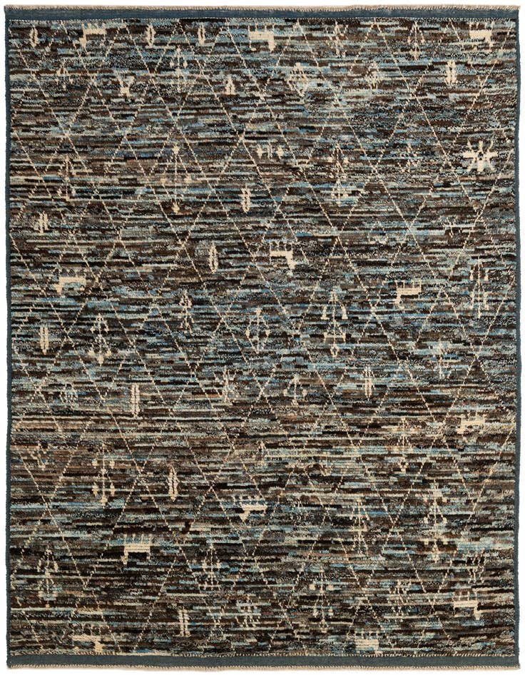 Detail image of 6' x 9' 3 Hand Knotted Moroccan Wool Rug