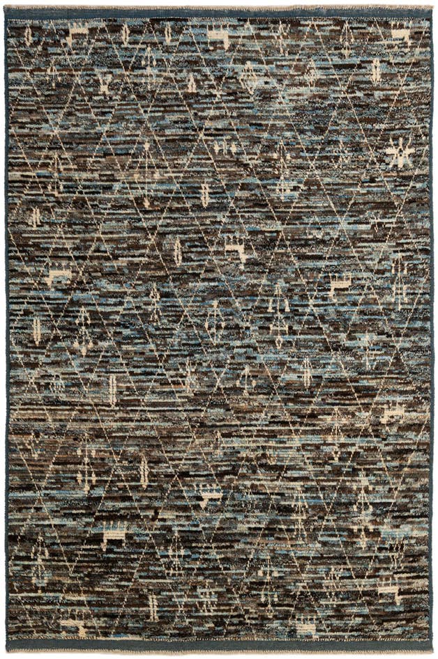 Detail image of 6' x 9' 3 Hand Knotted Moroccan Wool Rug