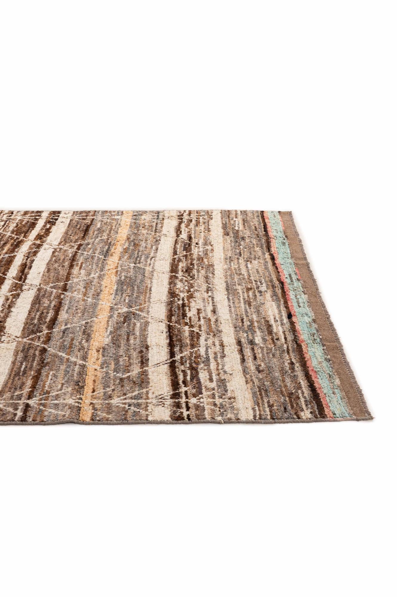 6' 6 x 9' 6 Hand Knotted Moroccan Wool Rug