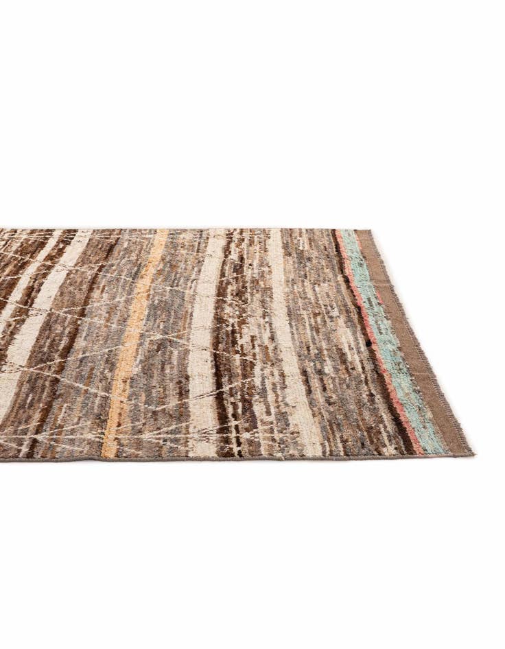 Detail image of 6' 6 x 9' 6  Hand Knotted Moroccan Wool Rug