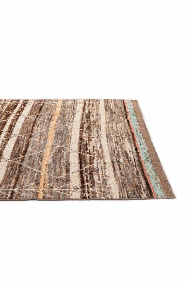 Detail image of 6' 6 x 9' 6 Hand Knotted Moroccan Wool Rug