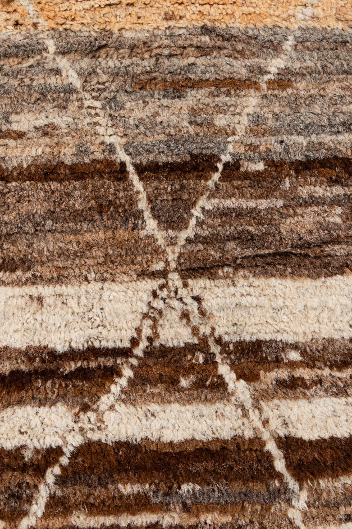 6' 6 x 9' 6 Hand Knotted Moroccan Wool Rug