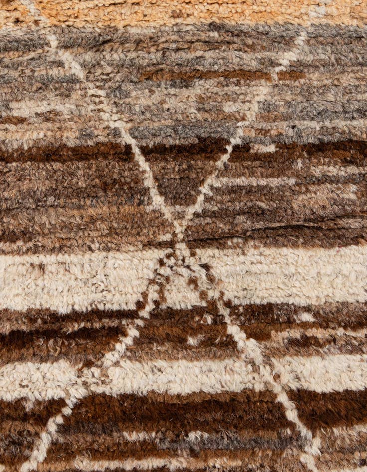 Detail image of 6' 6 x 9' 6  Hand Knotted Moroccan Wool Rug